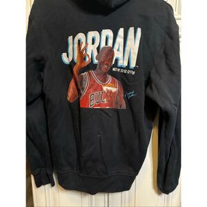 Nike Air Jordan Men's MJ Flight MVP OK Graphic Fleece Hoodie Black XS